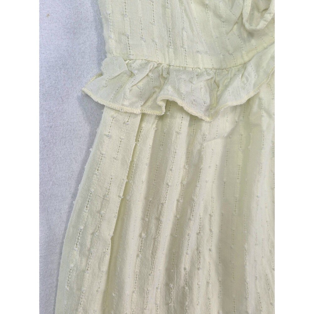 Free People Women Butter Yellow Sundress Tiered Boho Maxi Cottagecore Dress READ - Picture 4 of 9